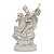 Escultura Decorativa Sao Jorge em Po de Marmore Branco 30cm - Imagem 1
