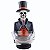 ENFEITE DE RESINA CAVEIRA COM CARTOLA E BOWL HALLOWEEN - Imagem 1