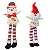 CJ 02 PCS ENFEITE NATALINO NOEL B NEVE PERNAS 24X9CM - Imagem 1