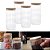 Kit 4 Potes Vidro Mantimento 800 ML Canelado Tampa de Bambu - Imagem 1