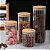 Kit 4 Potes Vidro Mantimento 640 ML Canelado Tampa de Bambu - Imagem 7