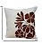 ALMOFADA BORDADA EM LINHO FLORA TERRACOTA 50X50 - Imagem 3