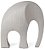 ESCULTURA ELEFANTE EM POLIRRESINA BEGE MART 18cm - Imagem 1