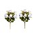 KIT 2 BUQUES DE FLORES ROSA BOTAO X10 BRANCO OUTONO 50cm - Imagem 1