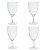 KIT 4 TACAS ACRILICO 400ml MARTELADO (TRANSPARENTE) FLORARTE - Imagem 1