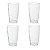 KIT 4 COPOS ACRILICO 560ml MARTELADO INCOLOR FLORARTE - Imagem 1