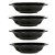 KIT 4 BOWLS EM CERAMICA 16X16CM PRETO FLORARTE - Imagem 1