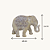 ESCULTURA ELEFANTE INDIANO EM MDF NATURAL 20CM - Imagem 3