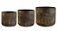 CACHEPOT PRETO E DOURADO EM CIMENTO M - Imagem 2