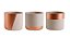 CACHEPOT GEOMETRICO NUDE E COBRE EM CIMENTO G - Imagem 2