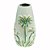 VASO DECORATIVO CERAMICA PALMEIRA BRANCO/VERDE - Imagem 2