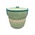 CESTO DE SEAGRASS LISTRADO COM TAMPA GG - Imagem 1