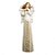 Anjo Decorativa com luz na saia e flauta - Imagem 1