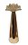 CASTICAL CONE VIDRO AMBAR E BASE METAL ROSE - Imagem 1