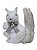 Esquilo Fluffy branco com cachecol - Imagem 1