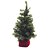 ARVORE DE NATAL MINI PINHEIRO VERDE COM BASE VERMELHA - 65cm - Imagem 1