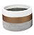 CACHEPOT DE CIMENTO CINZA, DOURADO E BRANCO P - Imagem 1