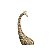 Estatueta Girafa em ceramica e metal pintada a mão - Imagem 1