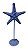 Escultura Estrela do mar Azul em Resina e Metal - Imagem 1