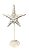 Escultura Estrela do mar branca em Resina e Metal - Imagem 1