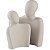 ESCULTURA CASAL EM CIMENTO CINZA - 2 Pçs - Imagem 1