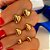 Brinco Trio Coração Bold P M G  Banhado a Ouro 18k - Imagem 4