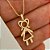 Colar Pingente Menina Lisa Banhado a Ouro 18k - Imagem 1