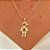 Colar Pingente Menino Liso Banhado a Ouro 18k - Imagem 2