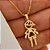 Colar Pingente Menino Liso Banhado a Ouro 18k - Imagem 1