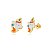 Brinco Duplo Infantil Unicórnio e Estrela Banhado a Ouro 18k - Imagem 1
