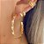 Brinco de Argola Katy Texturizado Banhado a Ouro 18k - Imagem 2