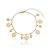 Pulseira Coração e Pérolas Banhado a Ouro 18k - Imagem 1