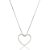 Colar Coração Vazado Liso Prata 925 - Imagem 1