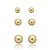 Brinco Trio de Bolinhas PMG Banhado a Ouro 18k - Imagem 2