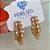 Brinco de Argola Oval Luxo 4 Fios Cristais Banhado a Ouro - Imagem 1