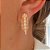 Brinco de Argola Oval Luxo 4 Fios Cristais Banhado a Ouro - Imagem 2