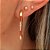 Brinco de Argola Retangular Very e Zirc Banhado a Ouro 18k - Imagem 1