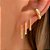 Brinco Trio Triangular Liso Folheado a Ouro 18k - Imagem 1