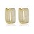Brinco de Argola Retangular Luxo Diva Banhado a Ouro - Imagem 2