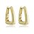 Brinco de Argola Olga Triangular Lisa Banhado a Ouro - Imagem 2