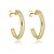 Brinco de Argola Luxo Cristais Nick Banhado a Ouro - Imagem 2