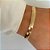 Pulseira Feminina Fita Banhado a Ouro - Imagem 3