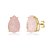 Brinco Gota Rosa Pedra Fusion Banhado a Ouro - Imagem 2