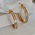 Brinco de Argola Luxo e Cristais Folheado a Ouro - Imagem 3
