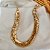 Pulseira Malha Texturizada Folheado a Ouro - Imagem 3