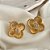 Brinco Trevo Cristal Banhado a Ouro - Imagem 3