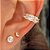 Piercing Com Cristais Luna Banhado a Ouro 18k - Imagem 1