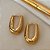 Brinco de Argola Oval e Zircônias Lidy Banhado a Ouro 18k - Imagem 2