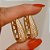 Brinco de Argola Oval e Zircônias Lidy Banhado a Ouro 18k - Imagem 1