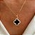 Conjunto Colar e Brinco Trevo Preto e Zirc. Banhado a Ouro 18k - Imagem 2